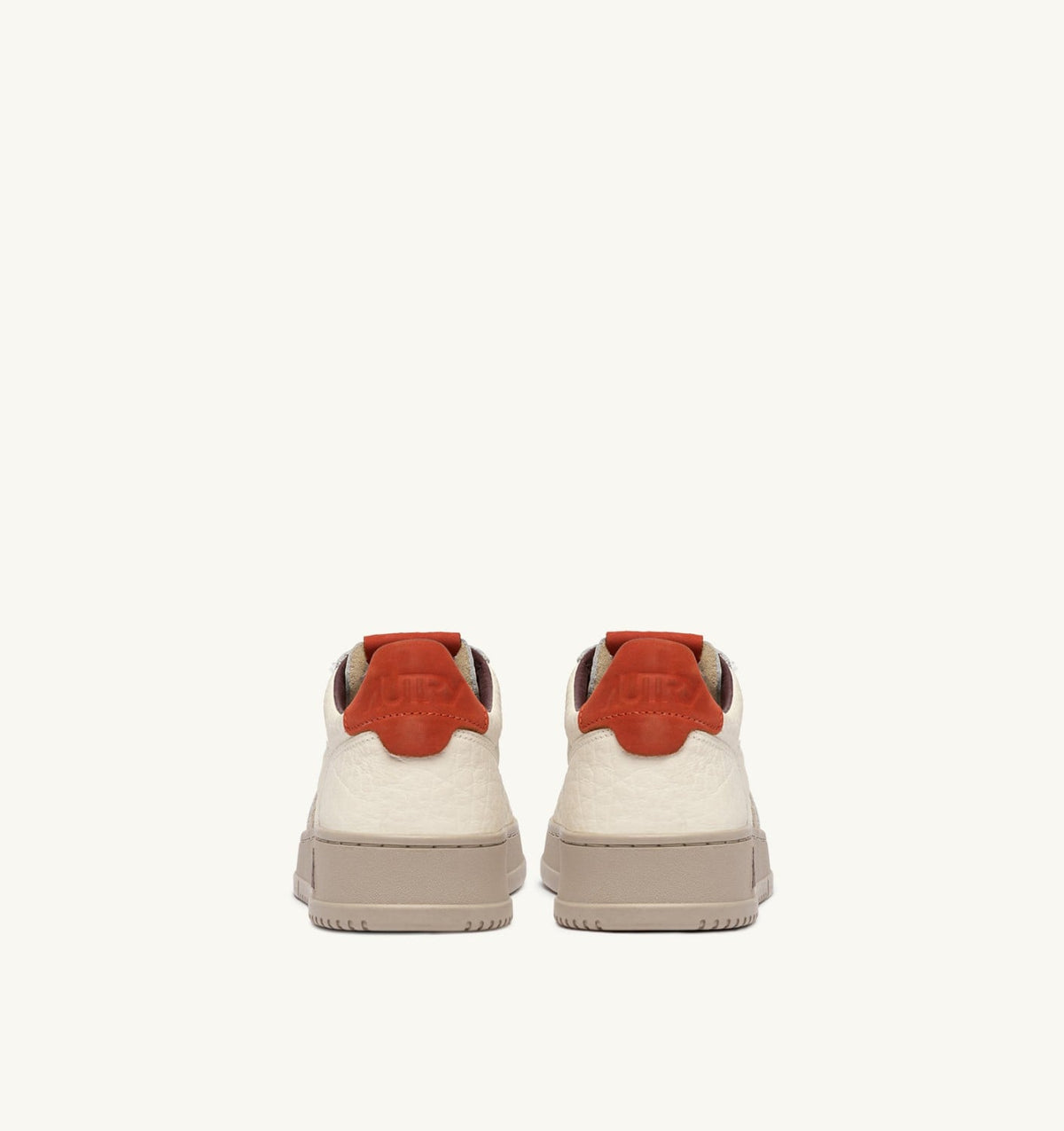 AUTRY Man MEDALIST LOW SNEAKERS IN SAND AND PUMPKIN LEATHER