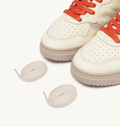 AUTRY Man MEDALIST LOW SNEAKERS IN SAND AND PUMPKIN LEATHER