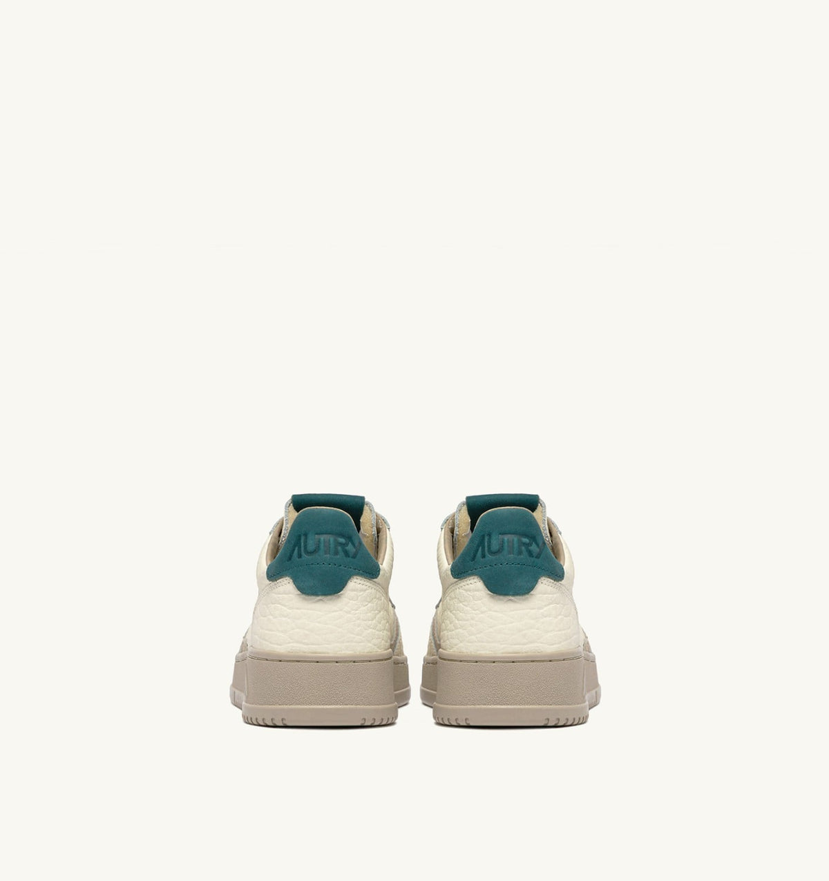 AUTRY Man MEDALIST LOW SNEAKERS IN FEATHER GRAY AND DARK SEA LEATHER