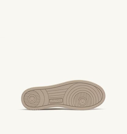 AUTRY Man MEDALIST LOW SNEAKERS IN FEATHER GRAY AND DARK SEA LEATHER