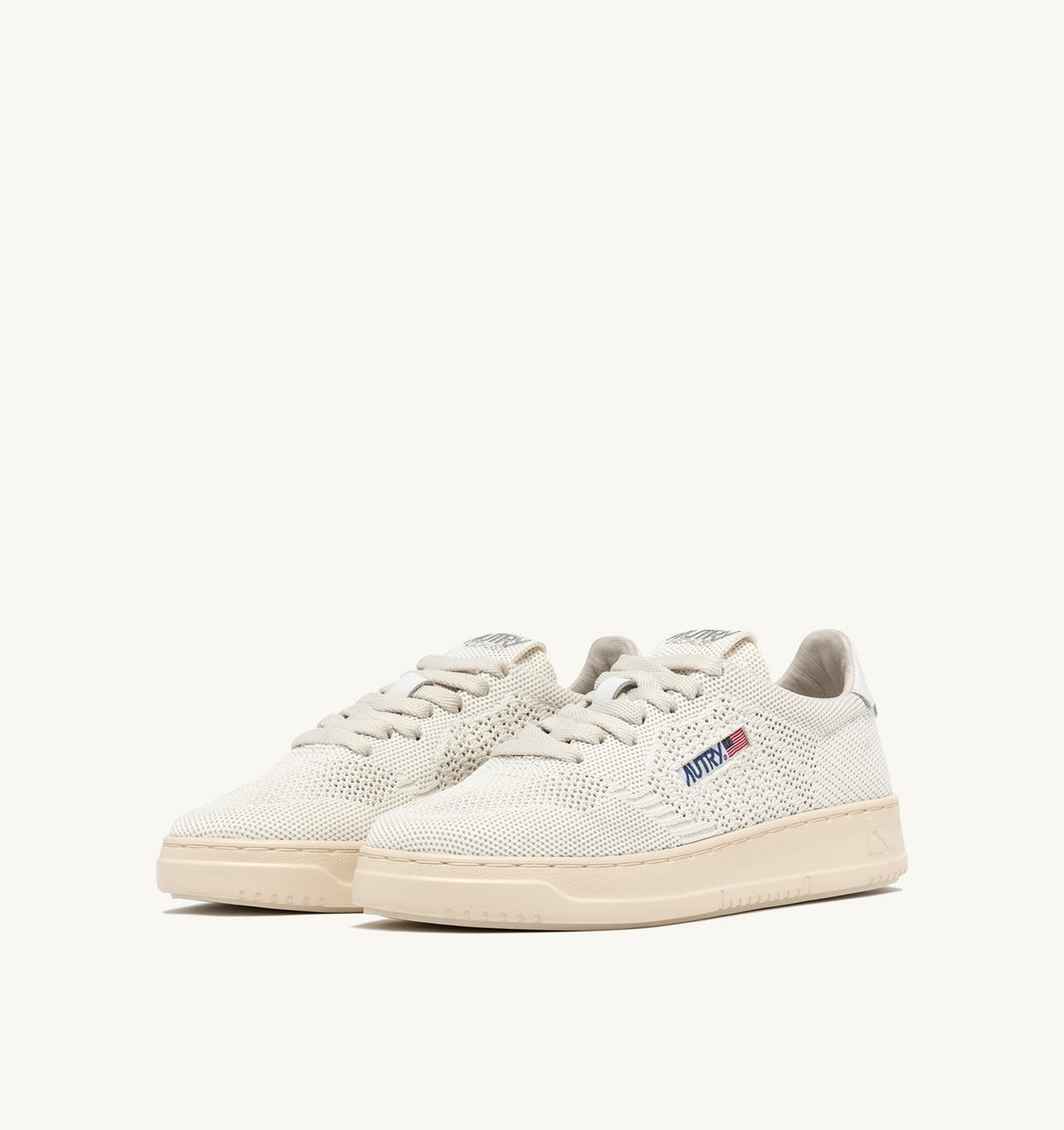 AUTRY Man MEDALIST EASEKNIT LOW SNEAKERS IN KNIT COLOR IVORY