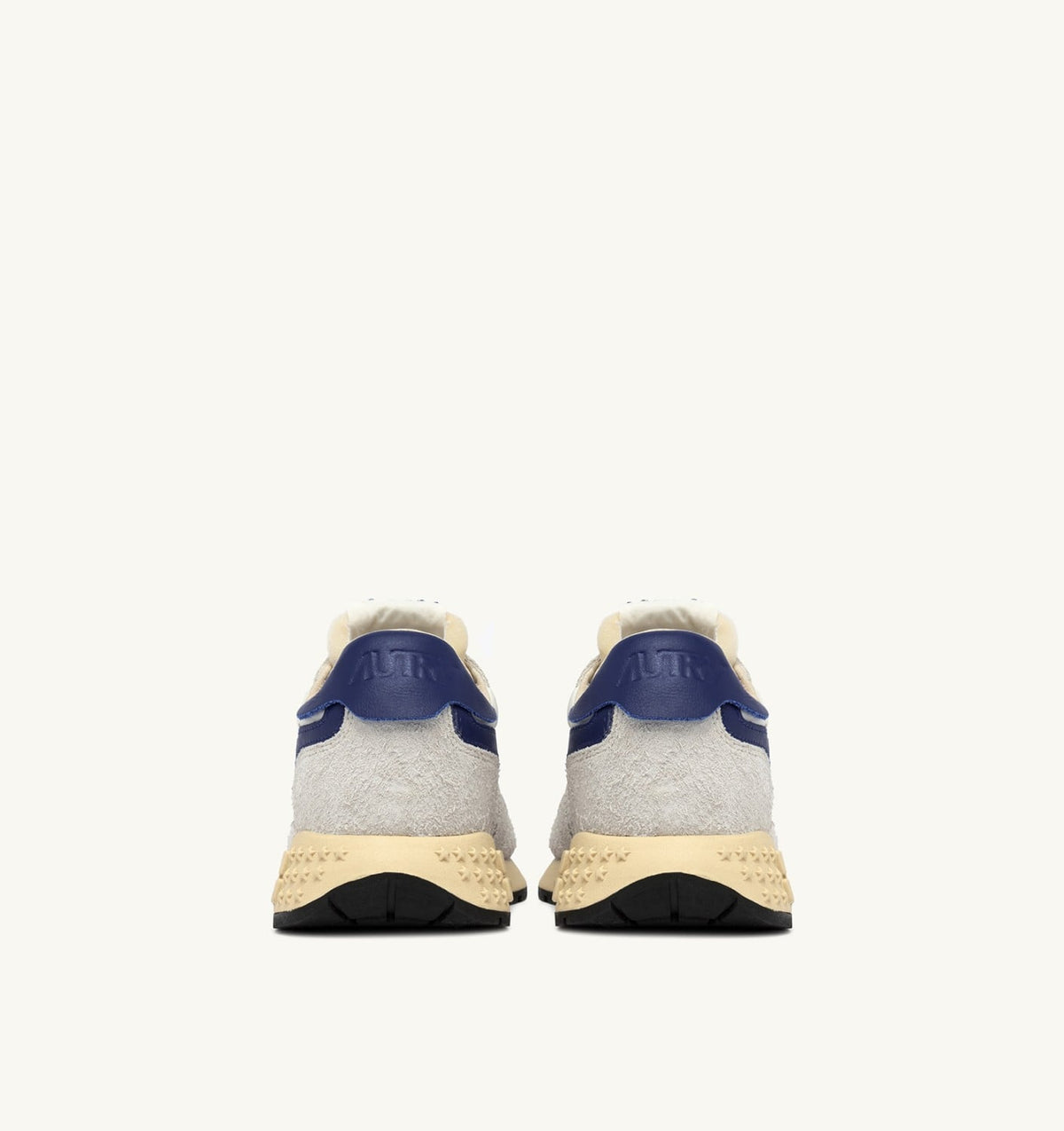 AUTRY Man REELWIND LOW SNEAKERS IN WHITE AND LIMOGES NYLON AND SUEDE