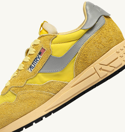 AUTRY Man REELWIND LOW SNEAKERS IN POPCORN AND VAPOR NYLON AND SUEDE