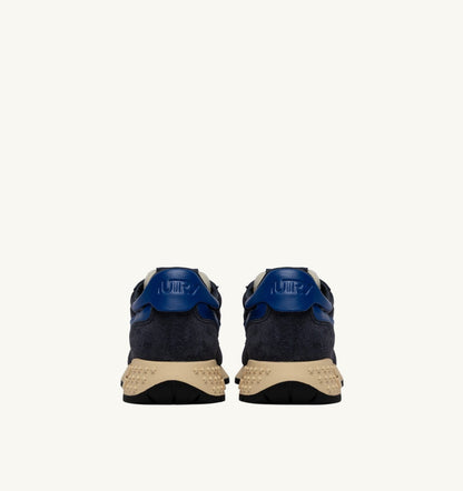 AUTRY Man REELWIND LOW SNEAKERS IN SPACE BLUE AND LAPIS BLUE NYLON AND SUEDE