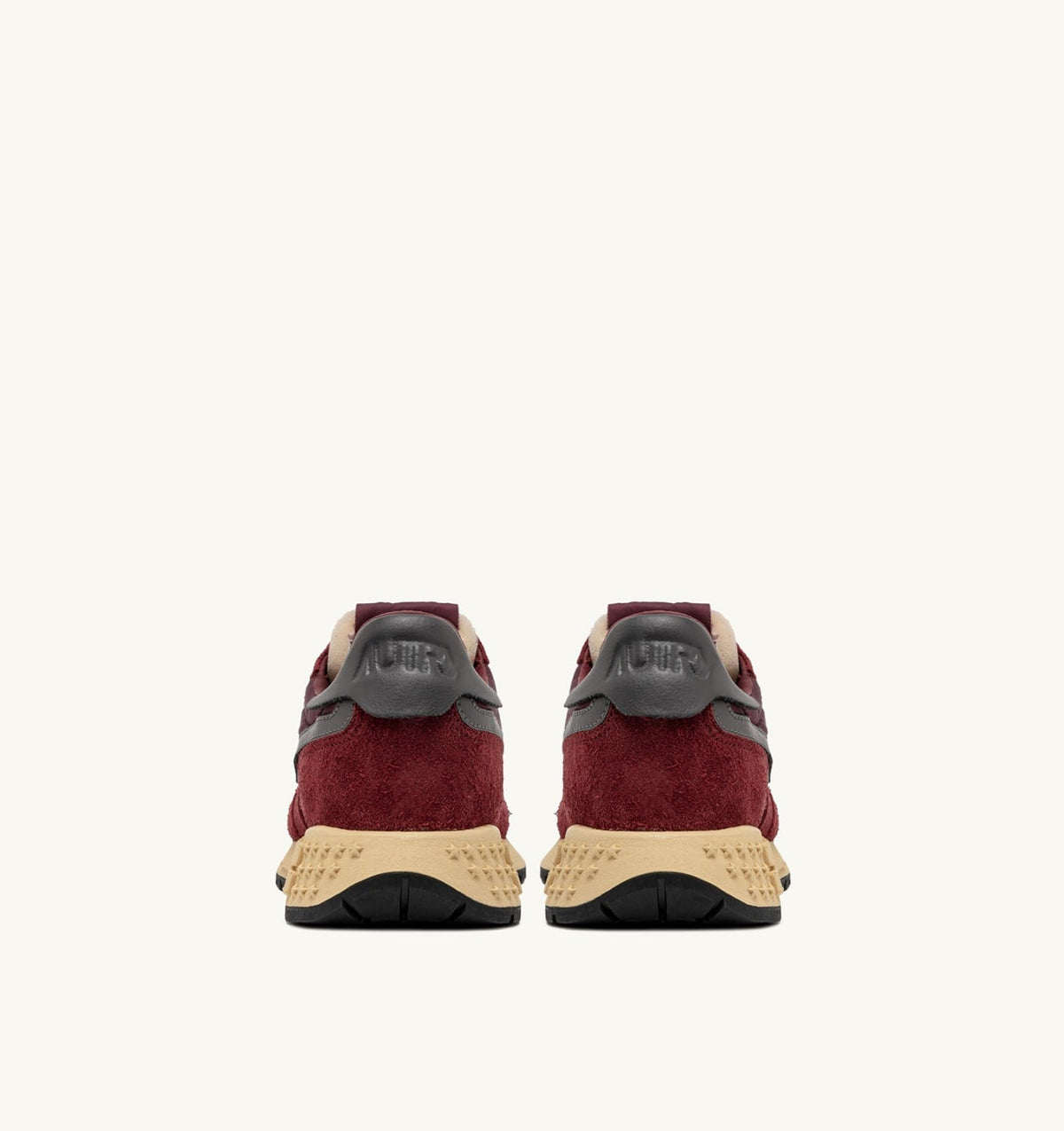 AUTRY Man REELWIND LOW SNEAKERS IN NYLON SUEDE AND LEATHER COLOR ROUNGE AND CORDOVAN