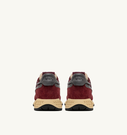 AUTRY Man REELWIND LOW SNEAKERS IN NYLON SUEDE AND LEATHER COLOR ROUNGE AND CORDOVAN
