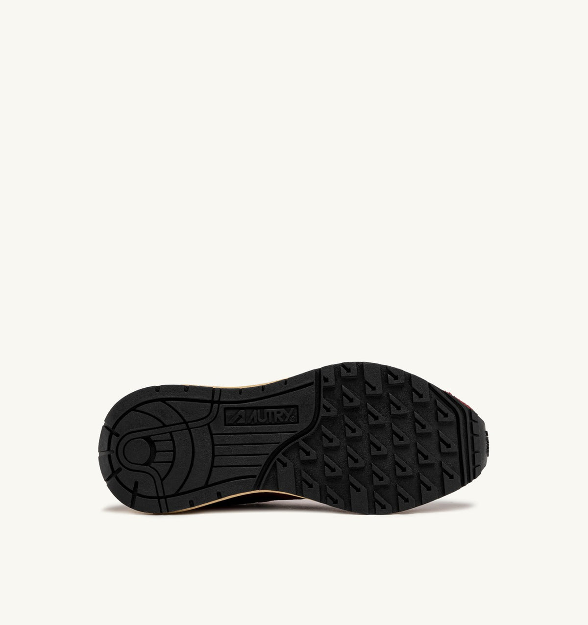AUTRY Man REELWIND LOW SNEAKERS IN NYLON SUEDE AND LEATHER COLOR ROUNGE AND CORDOVAN