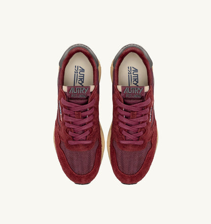 AUTRY Man REELWIND LOW SNEAKERS IN NYLON SUEDE AND LEATHER COLOR ROUNGE AND CORDOVAN