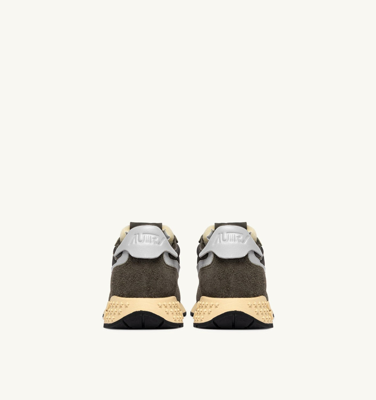 AUTRY Man REELWIND LOW SNEAKERS IN OLIVE NIGHT AND HARBOR MIST NYLON AND SUEDE