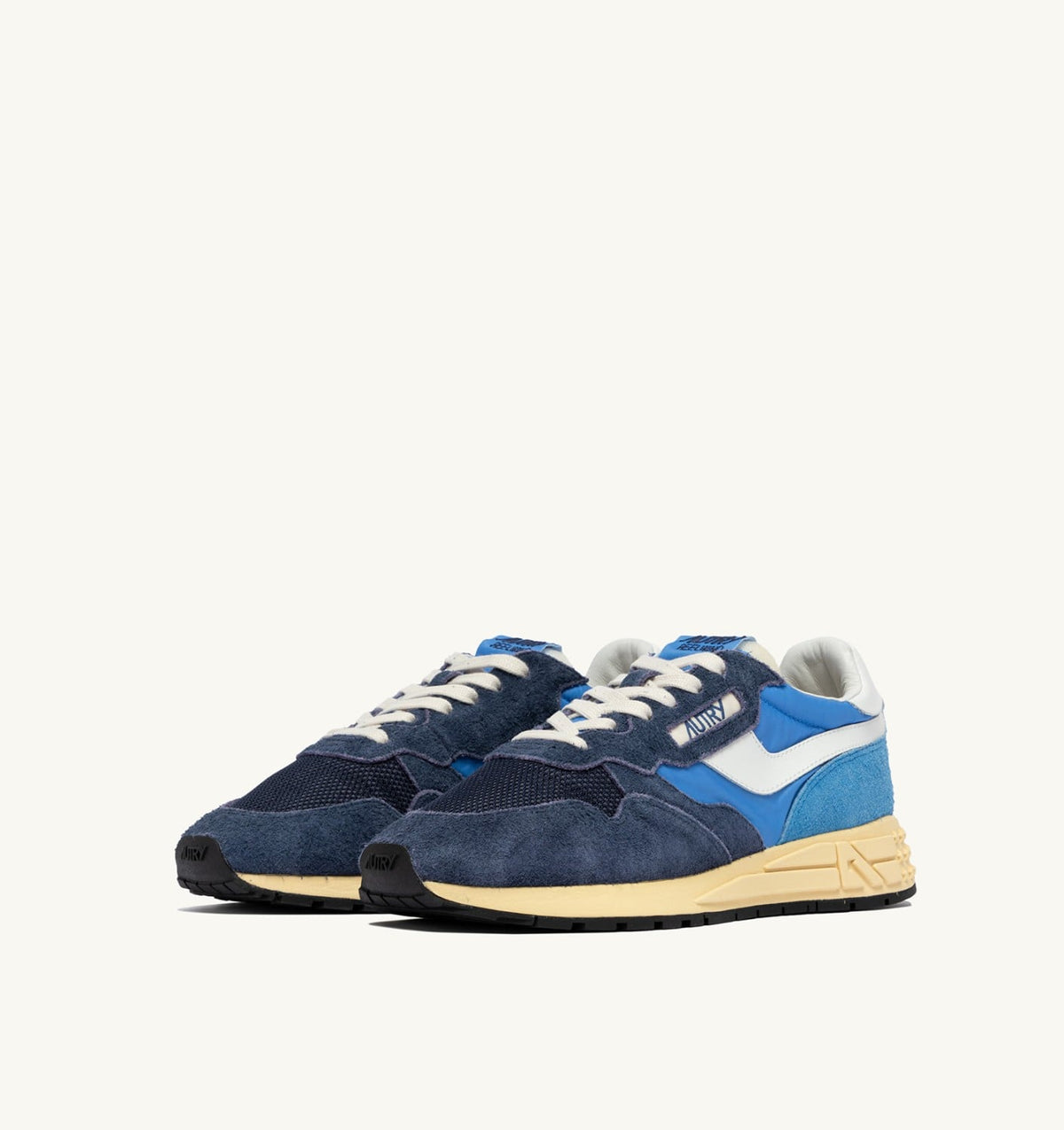 AUTRY Man REELWIND LOW SNEAKERS IN BLUETTE AND DIGITAL BLUE NYLON AND SUEDE