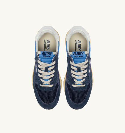 AUTRY Man REELWIND LOW SNEAKERS IN BLUETTE AND DIGITAL BLUE NYLON AND SUEDE