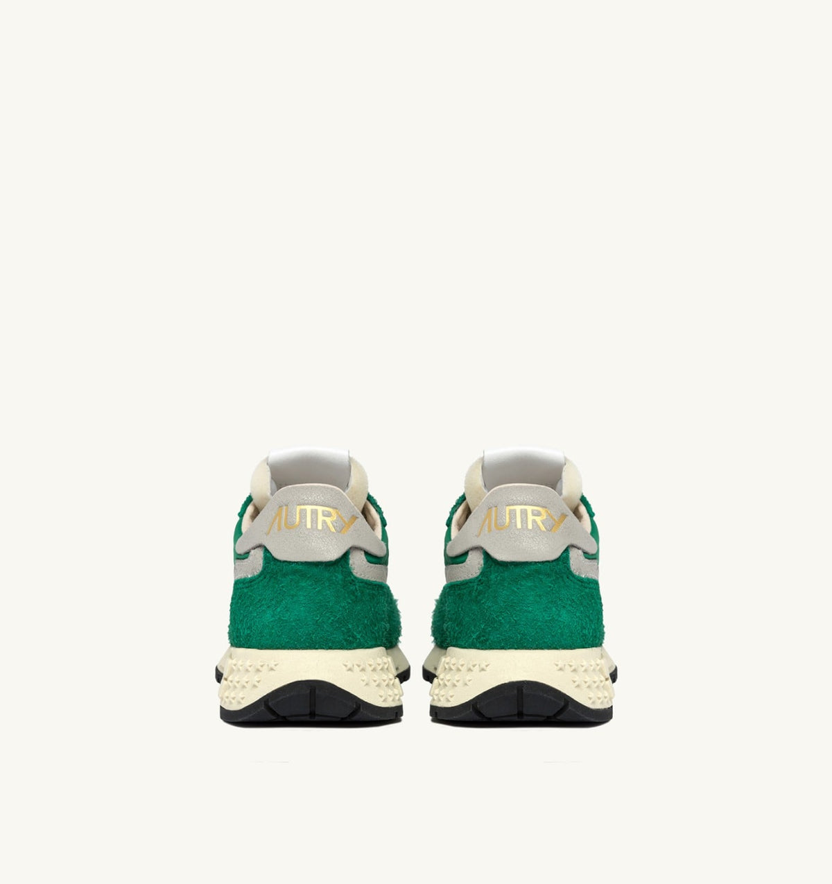 AUTRY Man REELWIND LOW SNEAKERS IN GREEN NYLON AND SUEDE