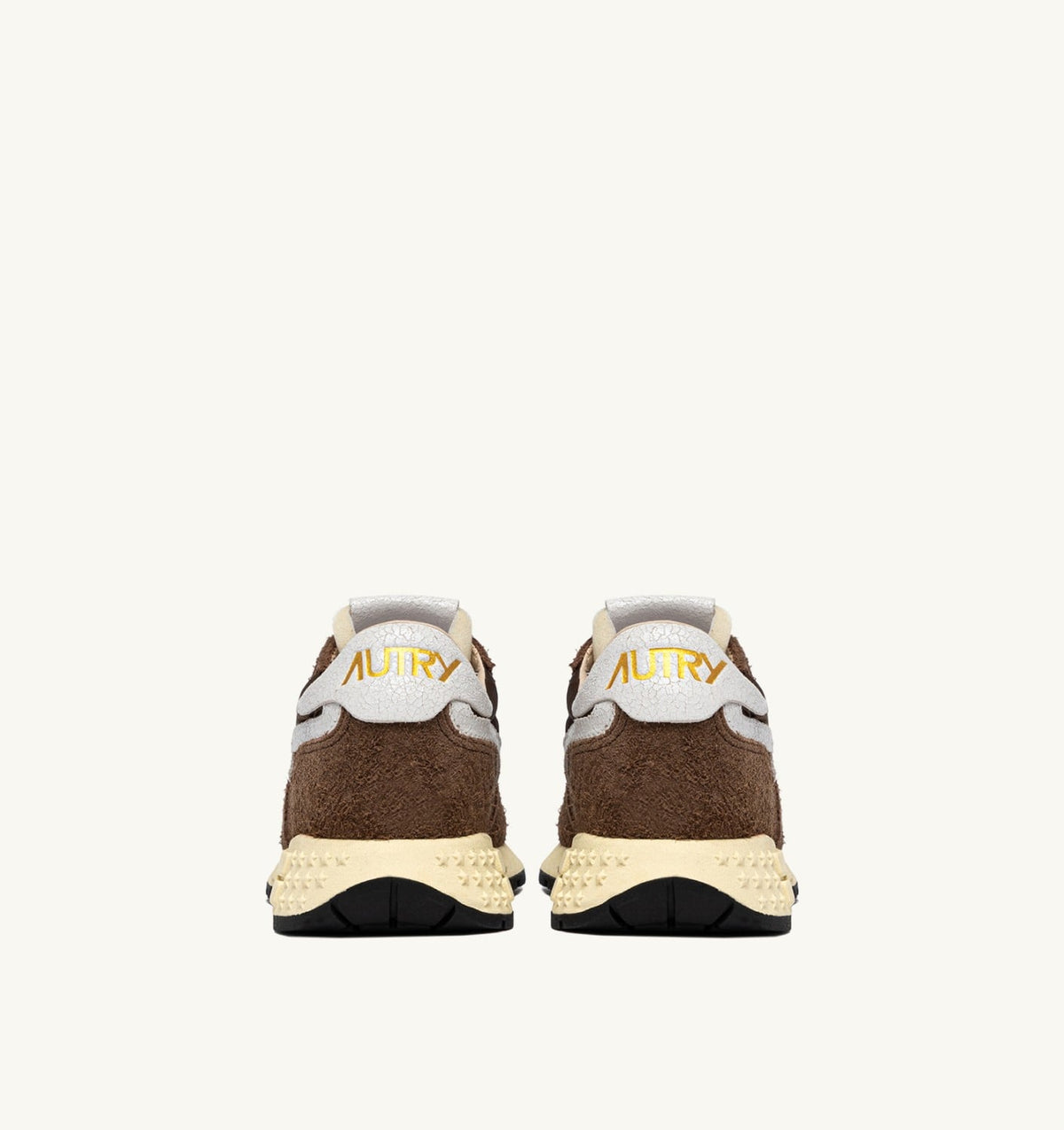 AUTRY Man REELWIND LOW SNEAKERS IN WHITE AND TUNDRA NYLON AND SUEDE