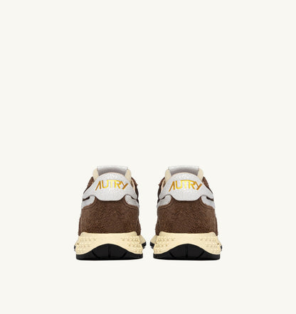 AUTRY Man REELWIND LOW SNEAKERS IN WHITE AND TUNDRA NYLON AND SUEDE
