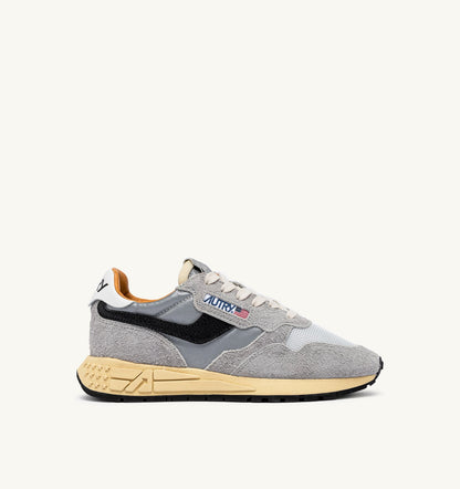AUTRY Man REELWIND LOW SNEAKERS IN SAND SUEDE AND REFLECTIVE NYLON
