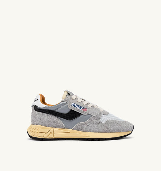 AUTRY Man REELWIND LOW SNEAKERS IN SAND SUEDE AND REFLECTIVE NYLON