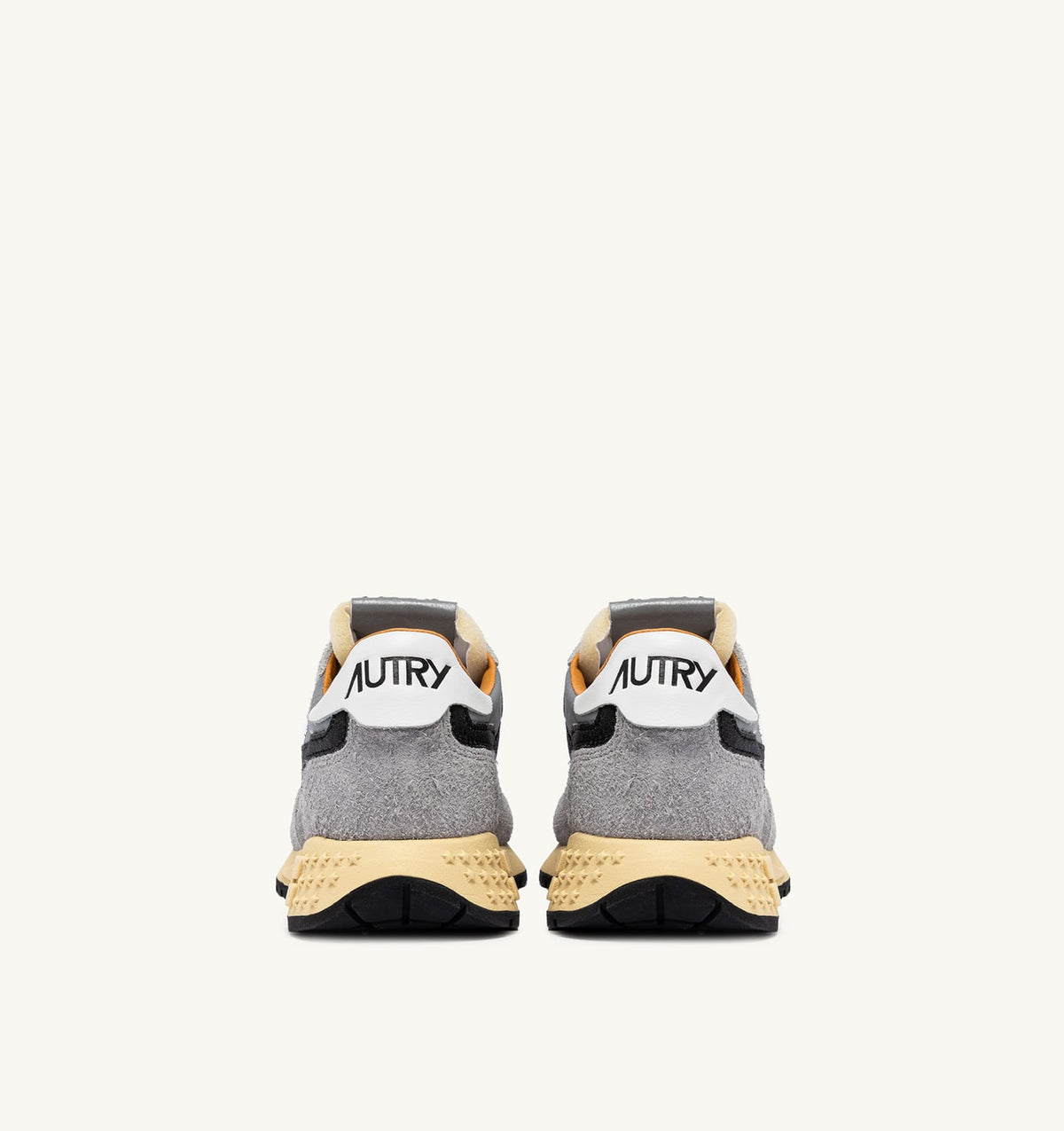AUTRY Man REELWIND LOW SNEAKERS IN SAND SUEDE AND REFLECTIVE NYLON