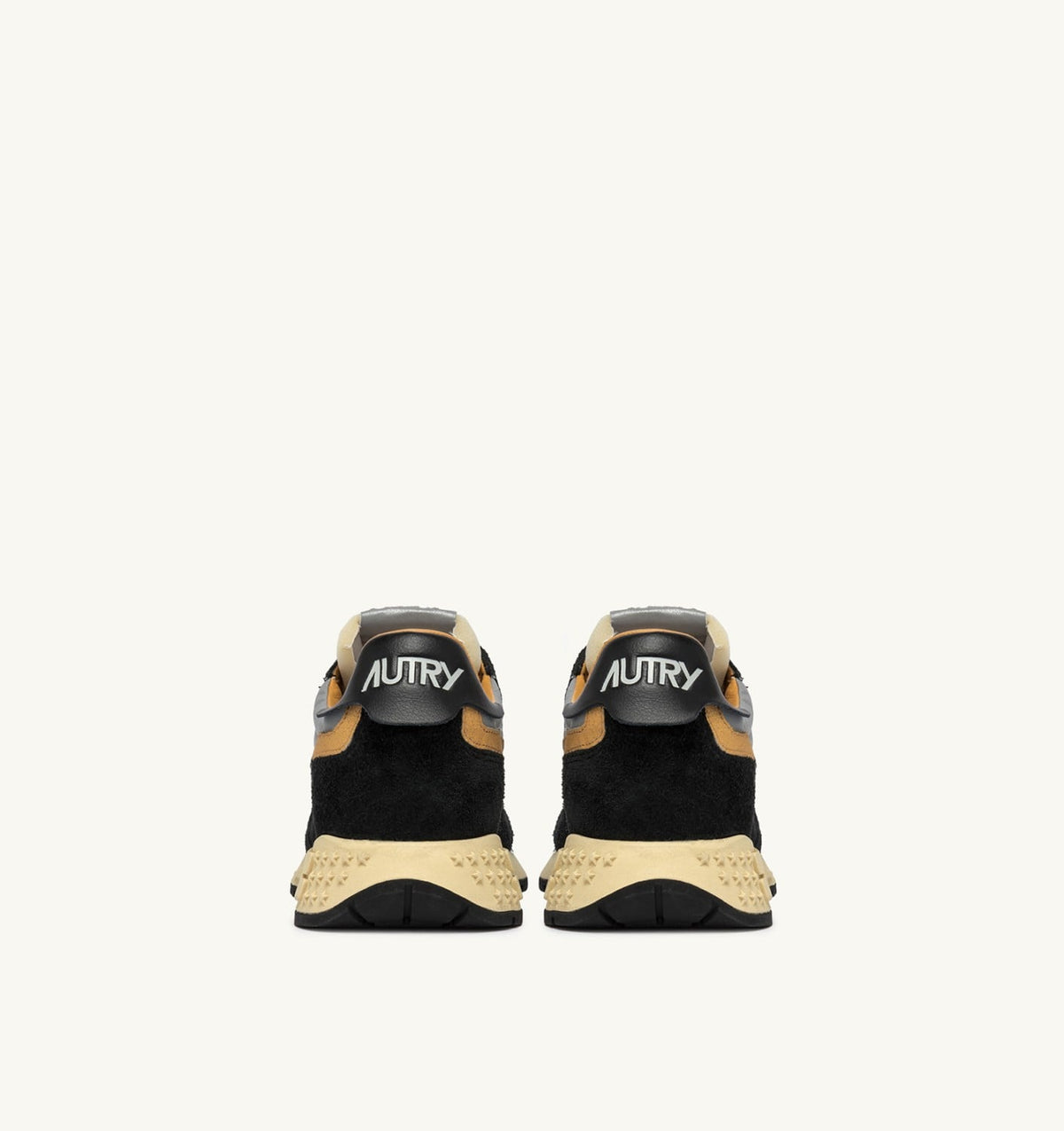 AUTRY Man REELWIND LOW SNEAKERS IN BLACK SUEDE AND REFLECTIVE NYLON