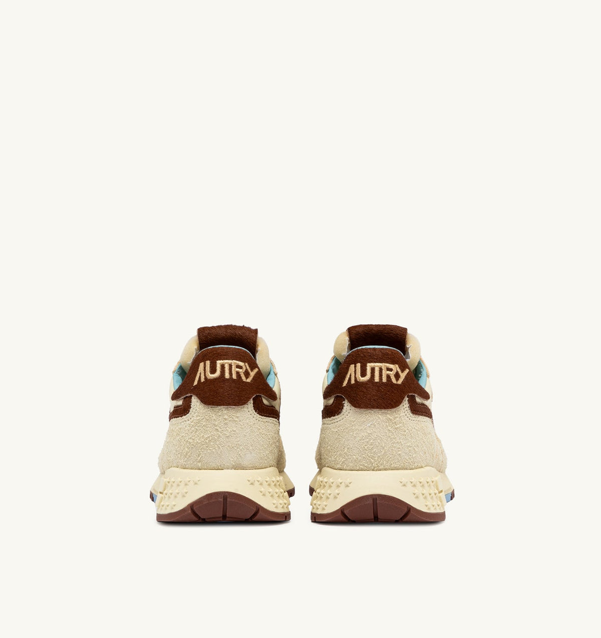 AUTRY Man REELWIND LOW SNEAKERS IN NYLON AND SUEDE COLOR BROWN AND NUT