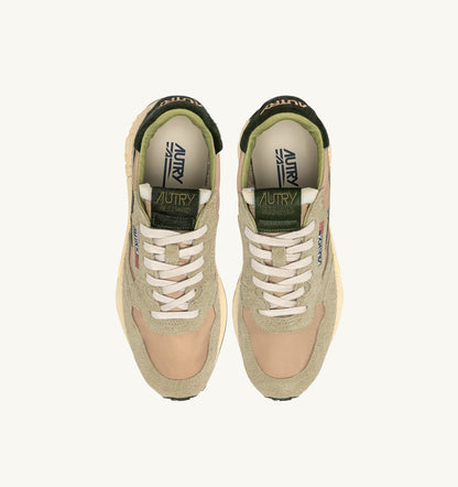AUTRY Man REELWIND LOW SNEAKERS IN NYLON AND SUEDE COLOR SPONGE AND GREEN