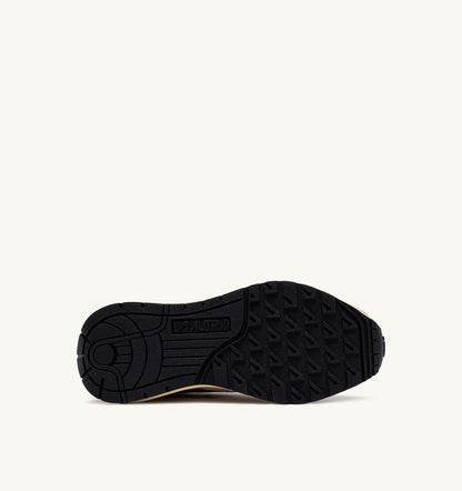 AUTRY Man REELWIND LOW SNEAKERS IN NYLON SUEDE AND LEATHER COLOR ECRU AND ENSIGN BLUE