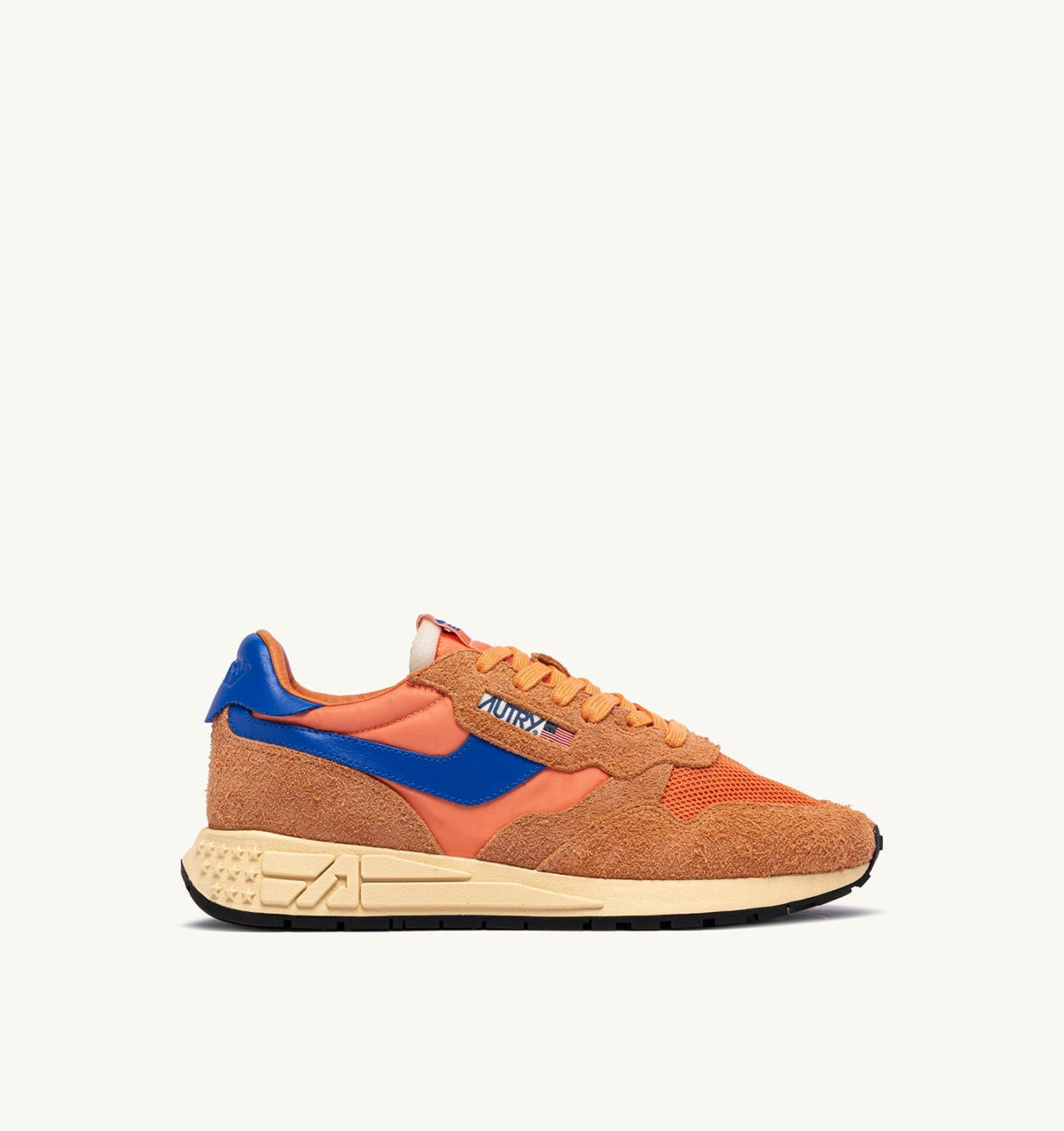 AUTRY Man REELWIND LOW SNEAKERS IN CANOVA AND STRONG BLUE NYLON AND SUEDE