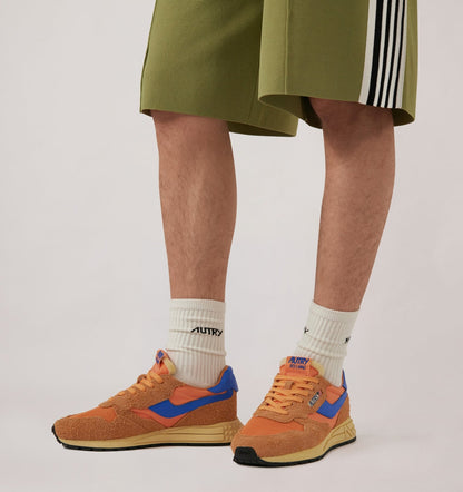 AUTRY Man REELWIND LOW SNEAKERS IN CANOVA AND STRONG BLUE NYLON AND SUEDE