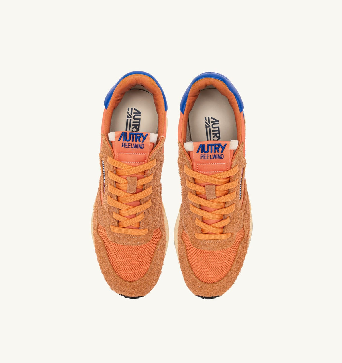 AUTRY Man REELWIND LOW SNEAKERS IN CANOVA AND STRONG BLUE NYLON AND SUEDE