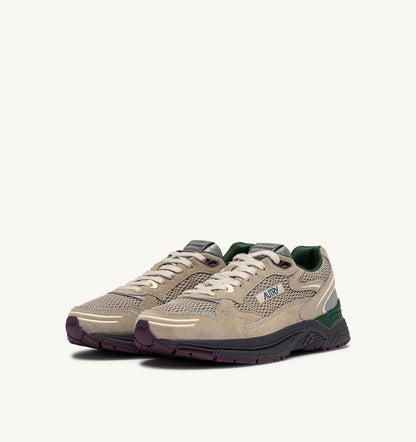 AUTRY Man HYPERWAY SNEAKERS IN BISCUIT AND AFTERGLOW SUEDE AND MESH