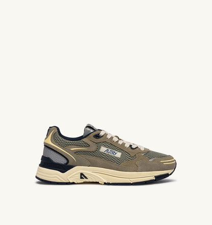 AUTRY Man HYPERWAY SNEAKERS IN SILVER SAGE AND SPA BLUE SUEDE AND MESH