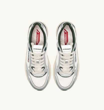 AUTRY Man HYPERWAY SNEAKERS IN SILVER, WHISPER WHITE AND MOUNTAIN SYNTHETIC LEATHER AND MESH
