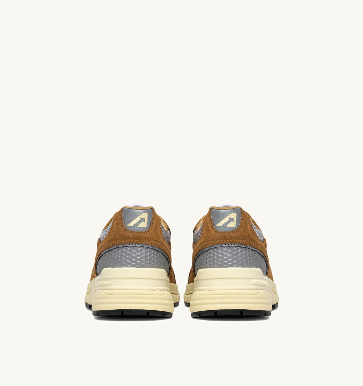 AUTRY Man HYPERWAY SNEAKERS IN COPPER AND SILVER MESH AND SUEDE
