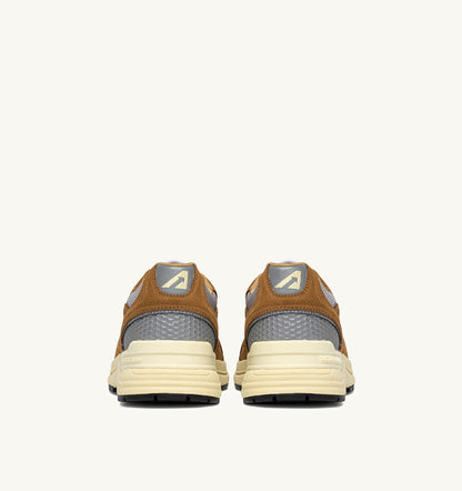AUTRY Man HYPERWAY SNEAKERS IN COPPER AND SILVER MESH AND SUEDE