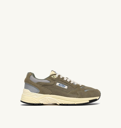 AUTRY Man HYPERWAY SNEAKERS IN THYME AND SILVER MESH AND SUEDE