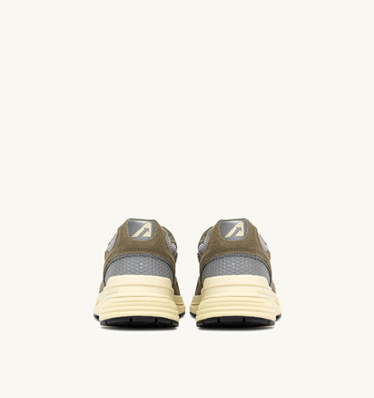 AUTRY Man HYPERWAY SNEAKERS IN THYME AND SILVER MESH AND SUEDE