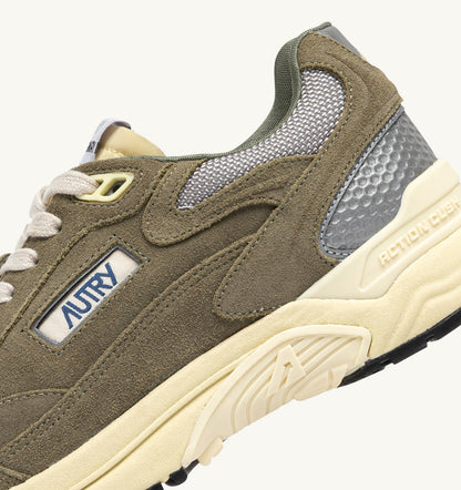 AUTRY Man HYPERWAY SNEAKERS IN THYME AND SILVER MESH AND SUEDE