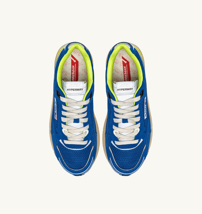 AUTRY Man HYPERWAY SNEAKERS IN PRINCESS BLUE AND VANILLA ICE MESH AND SUEDE