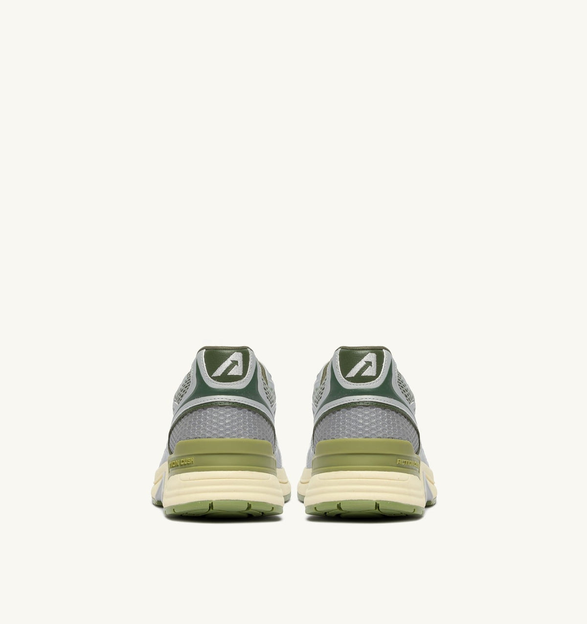 AUTRY Man HYPERWAY SNEAKERS IN SILVER SEA GRASS AND CYPRESS SYNTHETIC LEATHER AND MESH