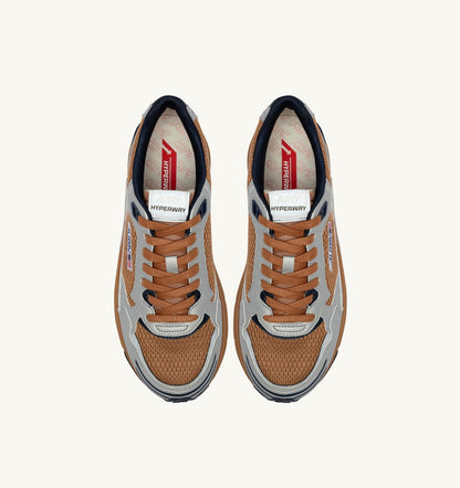 AUTRY Man HYPERWAY SNEAKERS IN SILVER BISCUIT AND SPACE SYNTHETIC LEATHER AND MESH