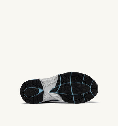 AUTRY Man HYPERWAY SNEAKERS IN SILVER BLACK AND FORGET ME NOT SYNTHETIC LEATHER AND MESH