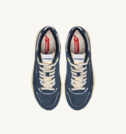 AUTRY Man HYPERWAY SNEAKERS IN DENIM AND SILVER MESH AND SUEDE
