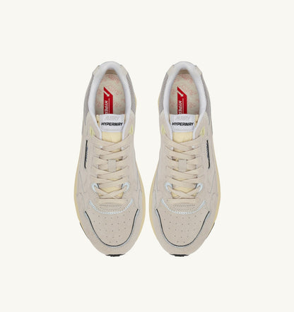 AUTRY Man HYPERWAY SNEAKERS IN WHITE AND SILVER MESH AND SUEDE