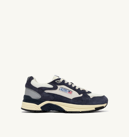 AUTRY Man HYPERWAY SNEAKERS IN SPACE BLUE AND SILVER MESH AND SUEDE