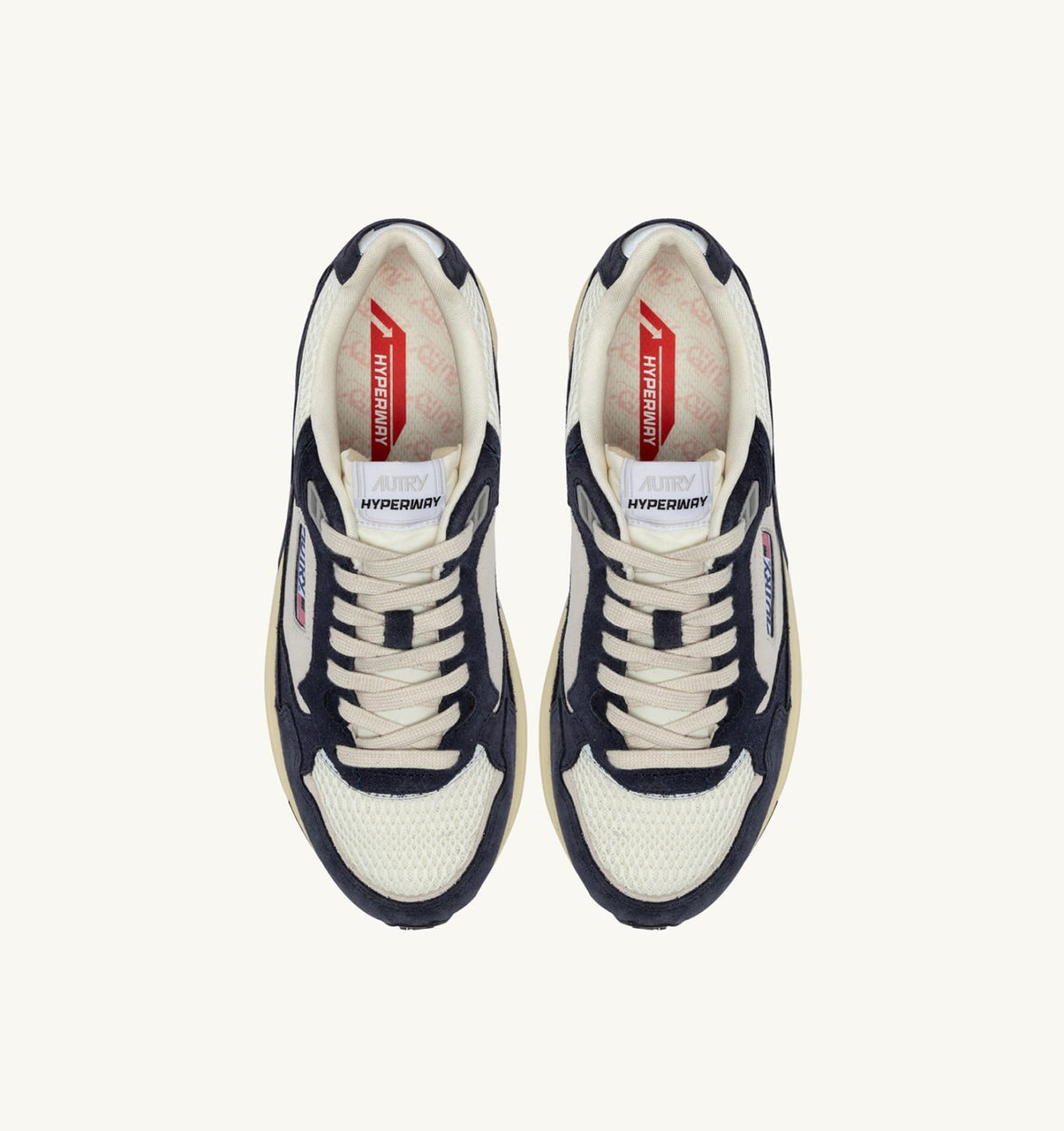 AUTRY Man HYPERWAY SNEAKERS IN SPACE BLUE AND SILVER MESH AND SUEDE