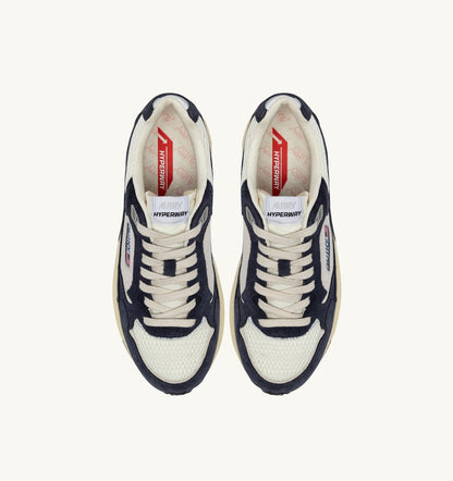 AUTRY Man HYPERWAY SNEAKERS IN SPACE BLUE AND SILVER MESH AND SUEDE