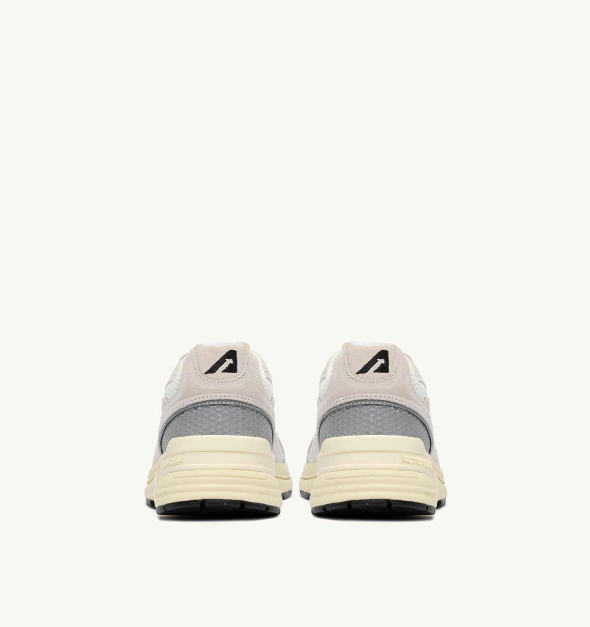 AUTRY Man HYPERWAY SNEAKERS IN WHITE AND SILVER MESH AND SUEDE