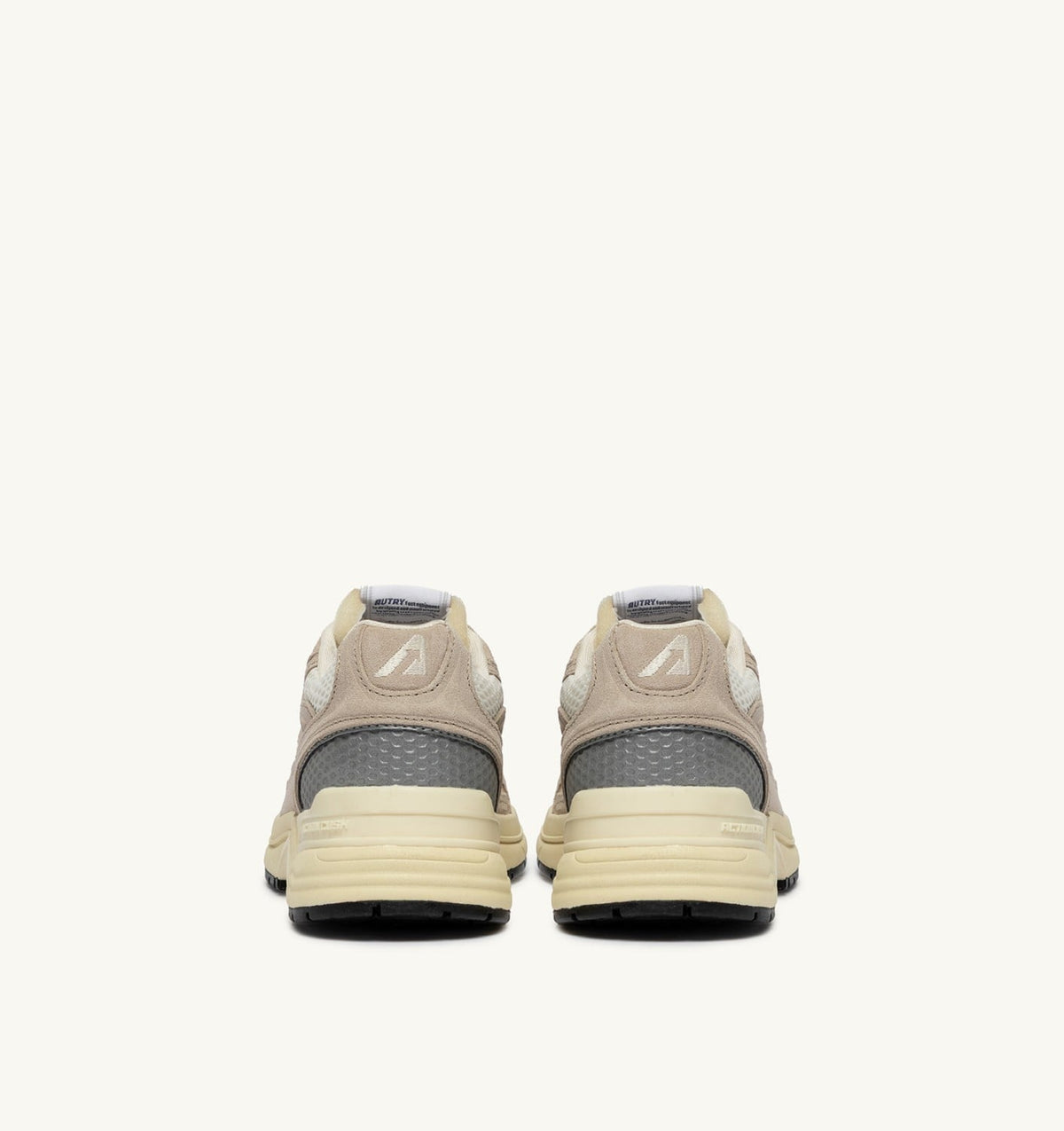 AUTRY Man HYPERWAY SNEAKERS IN SAND BROWN AND SILVER-TONE SUEDE AND MESH