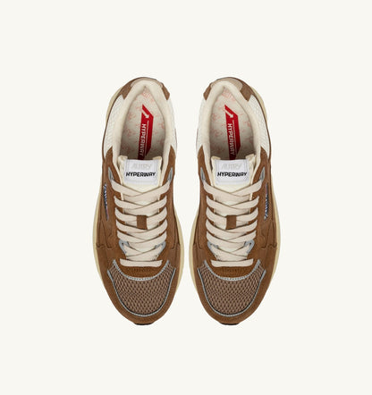 AUTRY Man HYPERWAY SNEAKERS IN CIGAR AND SILVER MESH AND SUEDE
