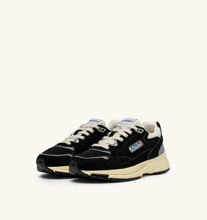 AUTRY Man HYPERWAY SNEAKERS IN BLACK AND SILVER MESH AND SUEDE