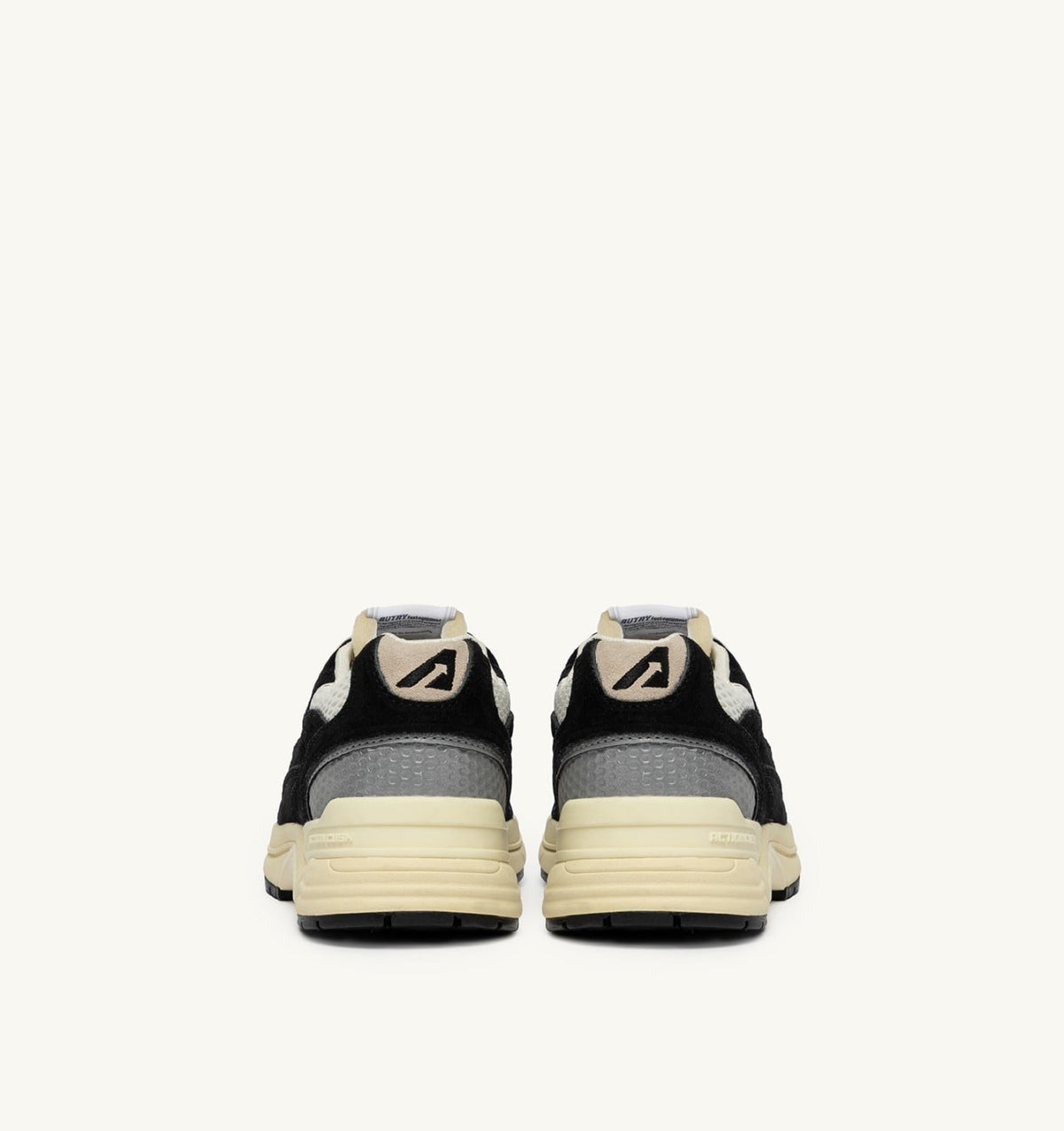 AUTRY Man HYPERWAY SNEAKERS IN BLACK AND SILVER MESH AND SUEDE